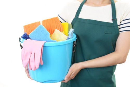 Professional office cleaners maintaining a tidy Richmond workspace